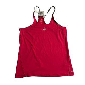 ADIDAS Techfit Athletic Pink Tank Top Women's Racerback ClimaLite XL DAMAGED